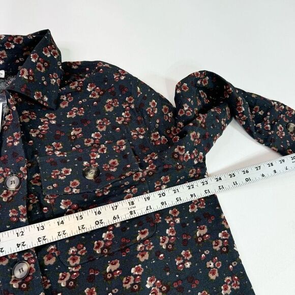 Baltic Born Button Up Shirt Shacket Womens Large Floral Long Sleeves collar new - Picture 9 of 11